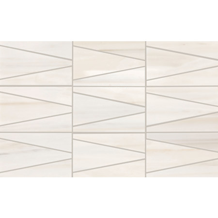 Daltile Perfit Mosaix - 18" x 12" Geometric Floor and Wall Tile - Polished Visual - Sold by Carton (1.43 SF/Carton) Patagonia White