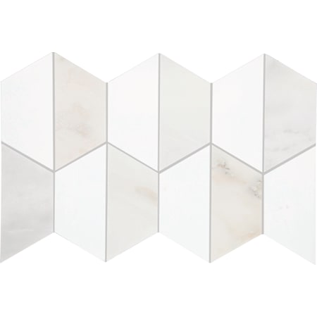 Daltile Perfit Mosaix - 18" x 12" Geometric Floor and Wall Tile - Polished Visual - Sold by Carton (1.29 SF/Carton) Polished