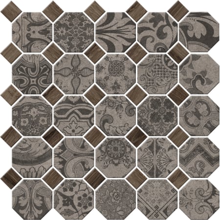Daltile Rhetoric - Dot-Mounted Mosaic Floor and Wall Tile - Matte Limestone Visual - Sold by Sheet Composition Gray