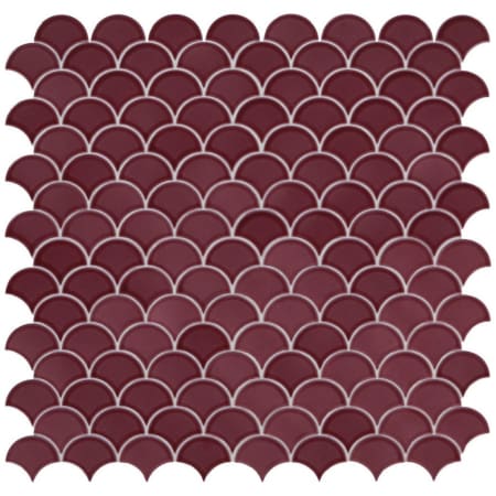 Daltile Revalia Remix - 3" x 3" Fan Wall Mosaic Tile - Glossy Ceramic Visual - Sold by Sheet (1.02 SF/Sheet) Blissful Berry