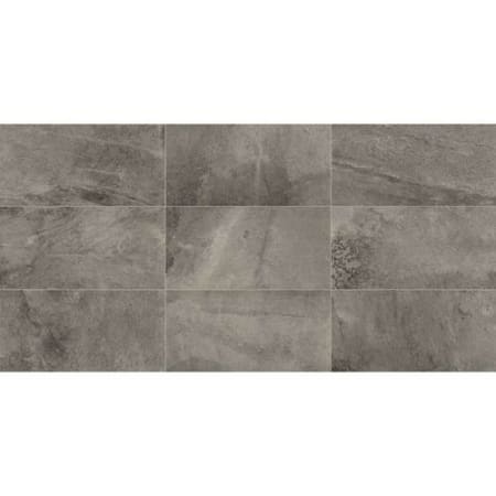 Daltile Slate Attache - 12" x 24" Rectangle Floor and Wall Tile - Textured Visual - Sold by Carton (17.6 SF/Carton) Meta Dark Gray