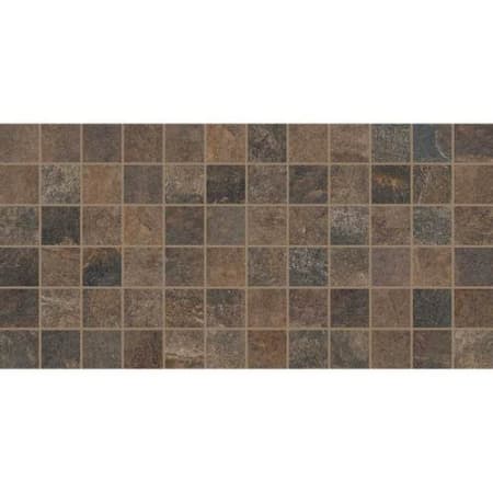 Daltile Slate Attache - 2" x 2" Square Floor and Wall Tile - Textured Visual - Sold by Sheet (2 SF/Sheet) Multi Brown