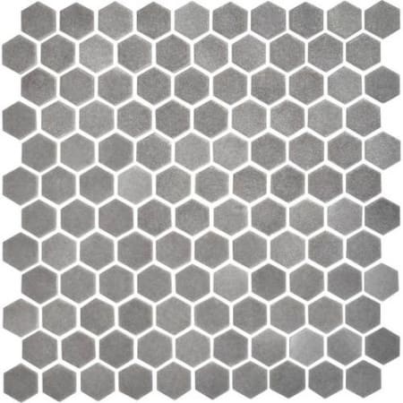 Daltile Uptown Glass - 1" x 1" Hexagon Floor and Wall Tile - Matte Visual - Sold by Sheet (0.94 SF/Sheet) Frost Moka