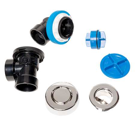 Dearborn True Blue 1-1/2" Tub Drain Kit - with Overflow Chrome