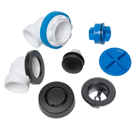 Dearborn True Blue 1-1/2" Tub Drain Kit - with Overflow Matte Black