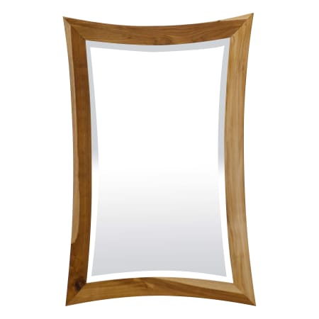 DecoTeak Curvature 24" W x 35" H Modern Rectangular Wood Framed Bathroom Wall Mirror EarthyTeak