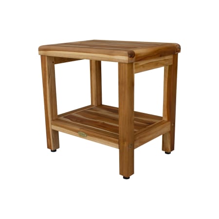 DecoTeak Eleganto 18" Teak Shower Bench with Storage Shelf EarthyTeak