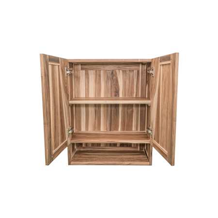 DecoTeak Significado 24" x 30" Double Door Teak Medicine Cabinet Earthy Teak