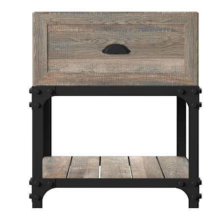 Medium Wood on White Background