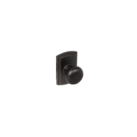 Delaney Italian Collection Santo Series Interior Door Knob Set with Full Interior Plate Oil Rubbed Bronze