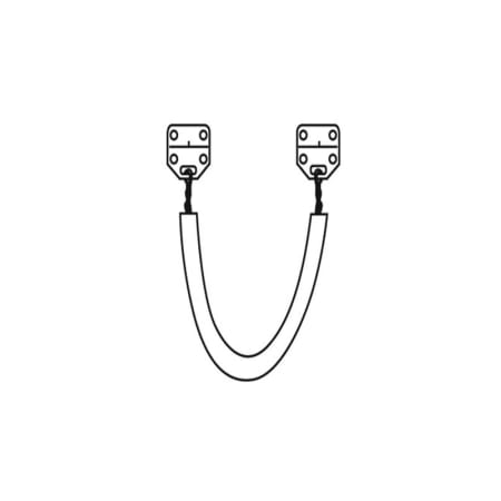 Delaney Chain Door Stop with Vinyl Cover Zinc