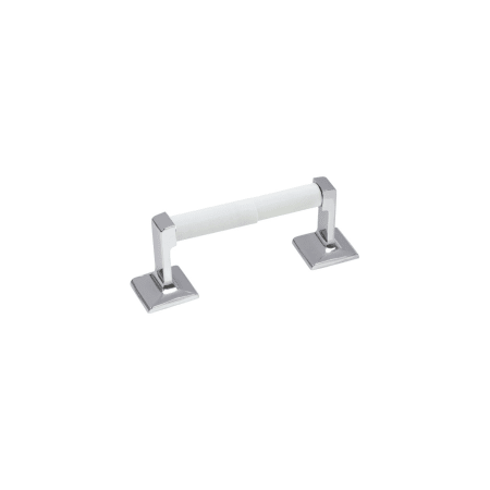 Delaney 300 Series Paper Holder with White Roller Polished Chrome