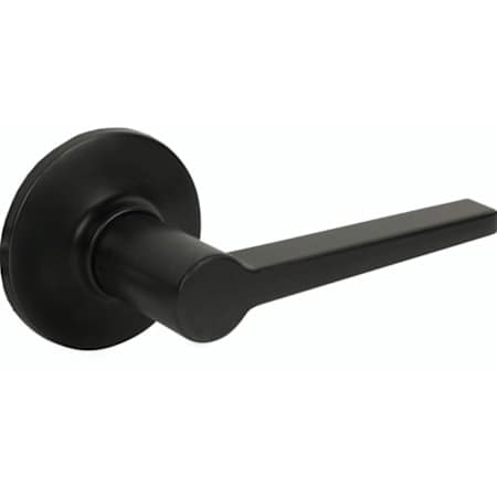Delaney Tulina Non-Turning One-Sided Dummy Door Lever with Round Rose Black