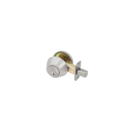 Delaney Single Cylinder KW1 Keyed Deadbolt with Solid Brass Cylinder from the 200 Series Stainless Steel