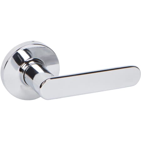 Delaney Contemporary Single Dummy Door Lever with VL Lever and Round Rose Polished Chrome