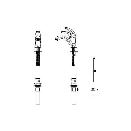 Delta Single Handle 0.5GPM Single Hole Mount Bathroom Faucet with Pop-Up Assembly from the Commercial Series Chrome