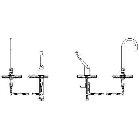Delta Single Handle 1 GPM Widespread Bathroom Faucet with Smooth End 10-13/32"" Spout and 6" Handle from the Commercial Series Chrome