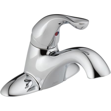 Delta Classic 1 GPM Centerset Bathroom Faucet with Metal Push Pop-Up Drain Assembly Chrome