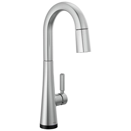 Delta Monrovia 1.8 GPM Single Hole Pull Down Touchless Bar Faucet with Touch2O, Touch-Clean, MagnaTite Docking and Diamond Seal Cartridge Technologies Lumicoat Arctic Stainless