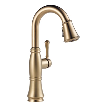 Delta Cassidy Pull-Down Bar/Prep Faucet with Magnetic Docking Spray Head - Includes Lifetime Warranty Lumicoat Champagne Bronze