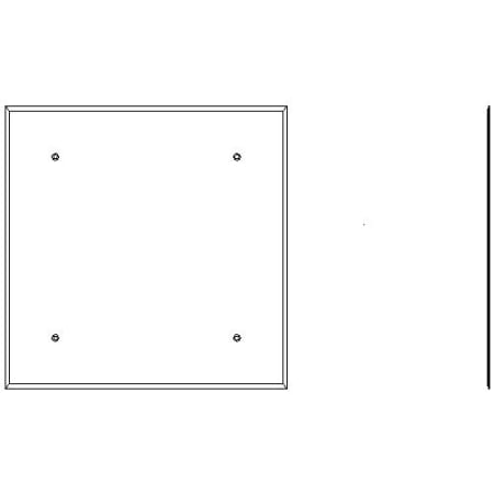 Delta 14" Stainless Steel Square Front Access Panel for Concealed Flush Valves from the Commercial Series N/A