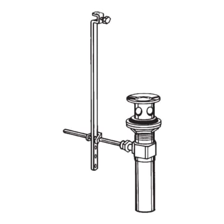 Delta Complete Pop-Up Assembly with Over Flow Brilliance Polished Nickel