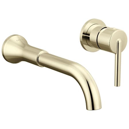 Delta Trinsic 1.2 GPM Wall Mounted Bathroom Faucet - Less Drain Assembly and Rough-In Valve Brilliance Polished Nickel