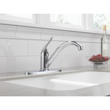 Delta-100LF-HDF-Installed Faucet in Chrome