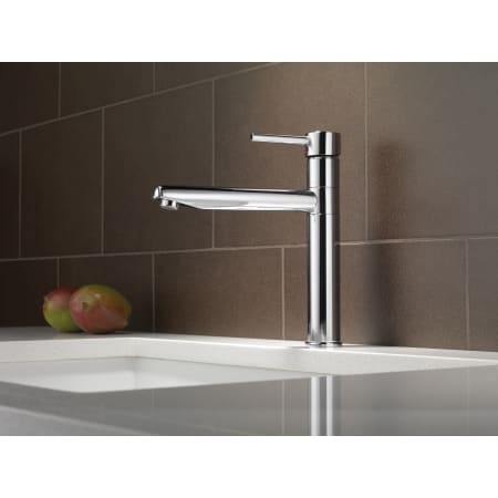 Delta-1159LF-Installed Faucet in Chrome