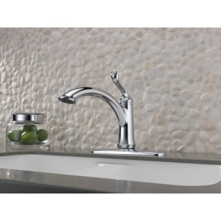 Delta-1353-DST-Installed Faucet in Chrome