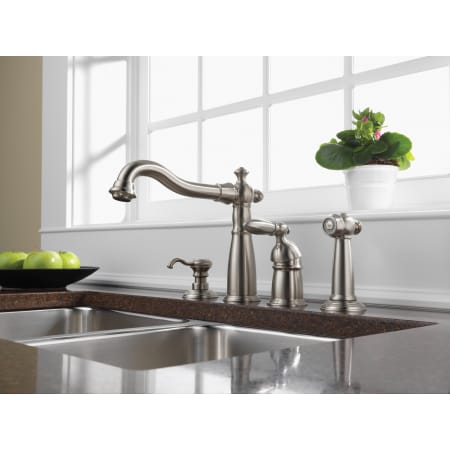 Delta-155-DST-Installed Faucet in Brilliance Stainless