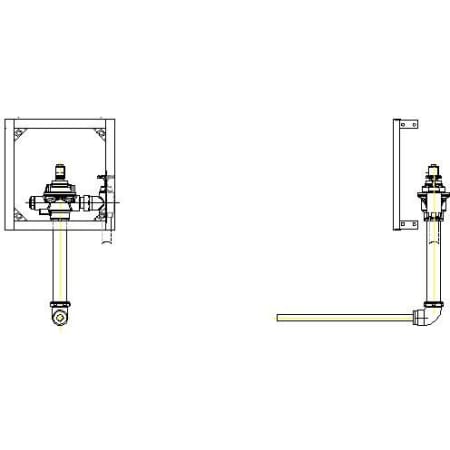 Delta Commercial 3/4" Rear Spud Concealed Electronic Urinal Flush Valve with Field Adjustable 0.125 GPF to 1GPF - Less Trim Chrome
