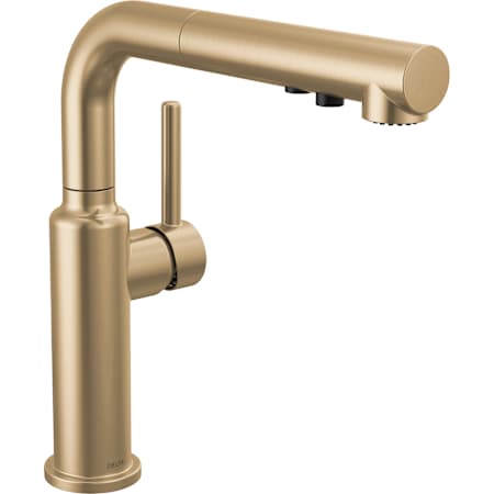 Delta Daneri 1.8 GPM Single Handle Pull Out Kitchen Faucet - Includes Escutcheon Champagne Bronze