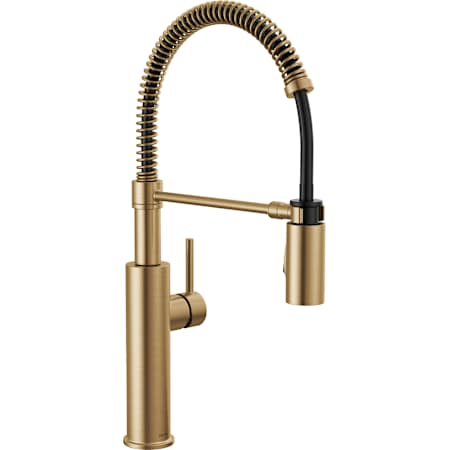 Delta Antoni 1.8 GPM Single Hole Pre-Rinse Pull Down Kitchen Faucet - Includes Escutcheon Champagne Bronze
