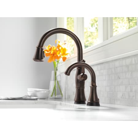 Delta-1914T-Installed Faucet in Venetian Bronze