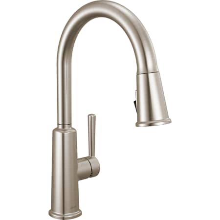 Delta Finnridge 1.8 GPM Single Hole Pull Down Kitchen Faucet - Includes Escutcheon Brilliance Stainless