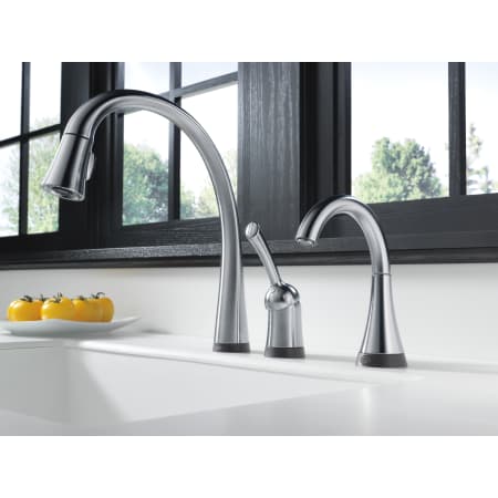 Delta-1977T-Faucet with Water Dispenser in Arctic Stainless