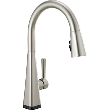 Delta Lenta 1.8 GPM Single Hole Pull Down Touchless Kitchen Faucet with Touch2O, ShieldSpray, MagnaTite, Diamond Seal and Touch-Clean Technologies - Includes Escutcheon SpotShield Stainless