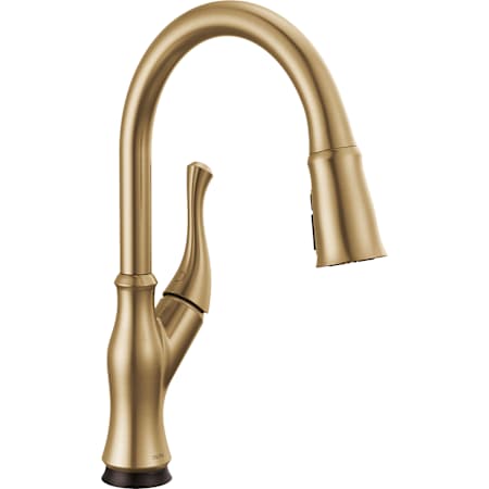 Delta Ophelia 1.8 GPM Single Hole Pull Down Touchless Kitchen Faucet with Touch2O, ShieldSpray, MagnaTite, Diamond Seal and Touch-Clean Technologies - Includes Escutcheon Champagne Bronze