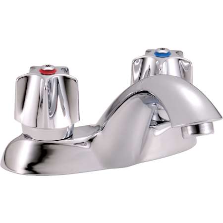 Delta Double Handle 1.5GPM Bathroom Faucet with Flute Handles and Vandal Resistant Aerator from the Commercial Series Chrome