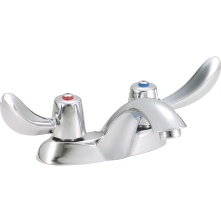 Delta Double Handle 1.5GPM Bathroom Faucet with Hooded Blade Handles from the Commercial Series Chrome