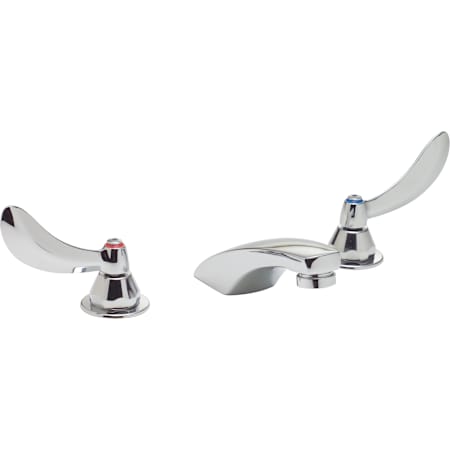 Delta Double Handle 1.5GPM Ceramic Disc Widespread Bathroom Faucet with Blade Handles and Antimicrobial by AgION from the Commercial Series Chrome