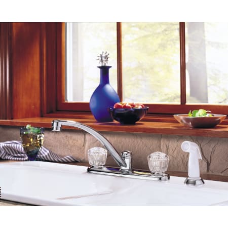 Delta-2402LF-Installed Faucet in Chrome