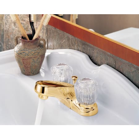 Delta-2522LF-Running Faucet in Brilliance Brass