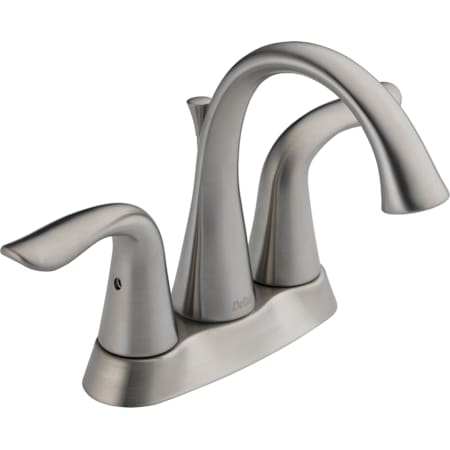 Delta Lahara Centerset Bathroom Faucet with Pop-Up Drain Assembly - Includes Lifetime Warranty Brilliance Stainless