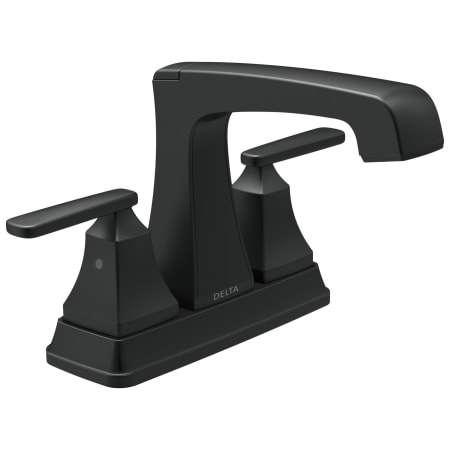 Delta Ashlyn 1.2 GPM Centerset Bathroom Faucet with Metal Drain Assembly Matte Black