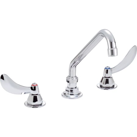 Delta Double Handle 1.5GPM Ceramic Disc Below Deckmount Kitchen Faucet with Blade Handles Tubular Swing Spout and Vandal Resistant Aerator from the Commercial Series Chrome