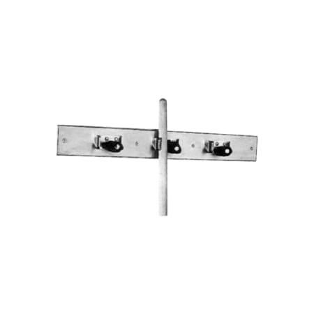 Delta Stainless Steel Mop Hanger with Spring Loaded Rubber Grip Holders from the Commercial Series Brilliance Stainless