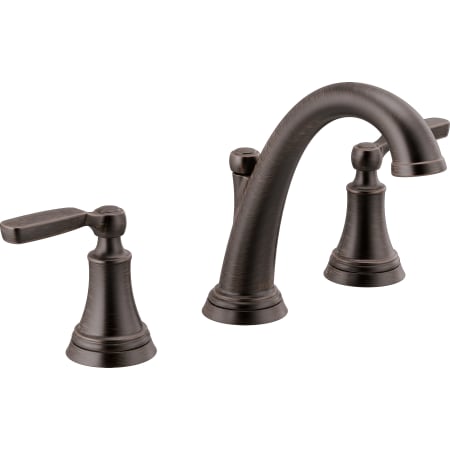 Delta Woodhurst 1.2 GPM Widespread Bathroom Faucet with Pop-Up Drain Assembly Venetian Bronze
