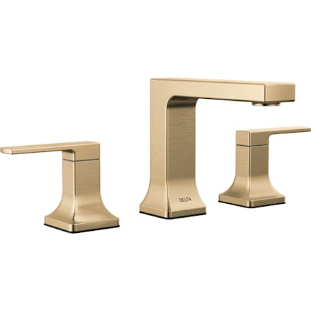 Delta Velum 1.2 GPM Widespread Bathroom Faucet with Pop-Up Drain Assembly Champagne Bronze